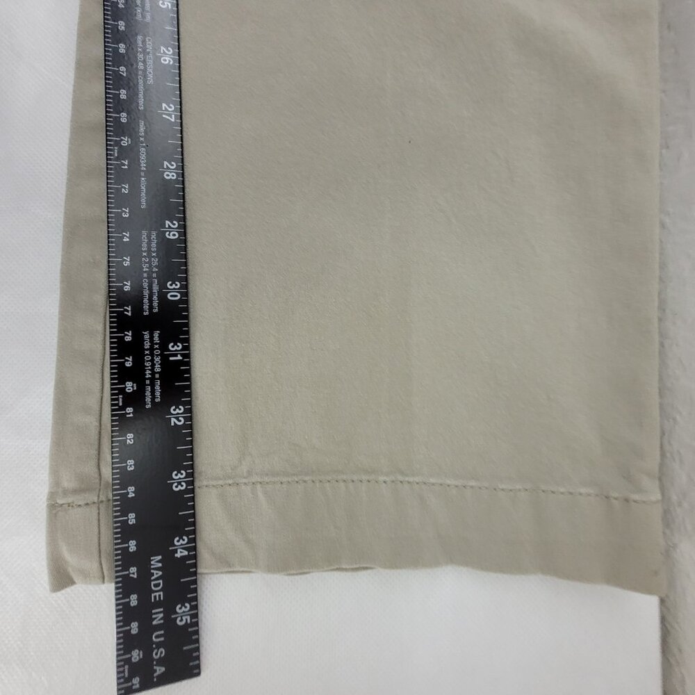 Eddie Bauer Pants Women's 12 TALL Khaki Tan Slightly Curvy Fit Cotton Twill - Picture 9 of 12